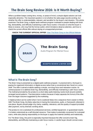 The Brain Song Review 2026 Is It Worth Buying
