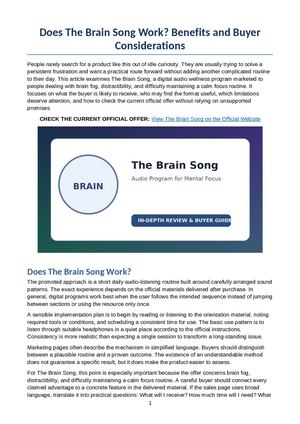 Does The Brain Song Work Benefits And Buyer Considerations