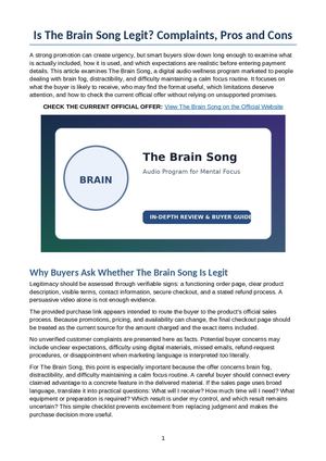 Is The Brain Song Legit Complaints Pros And Cons