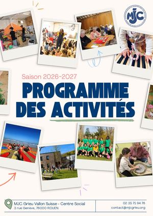 Programme des activites 2026-2027