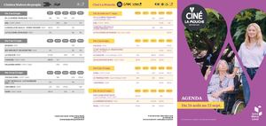 Plaquette cinéma du 26 août au 22 septembre