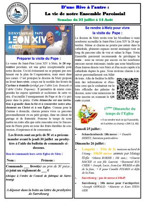 Bulletin Estival 26 Juillet Au 8 Août 2026