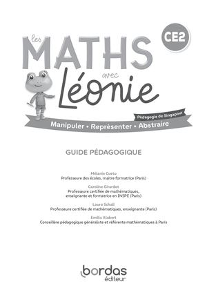 Les maths avec Léonie - CE2 - Guide pédagogique - Programmes 2025