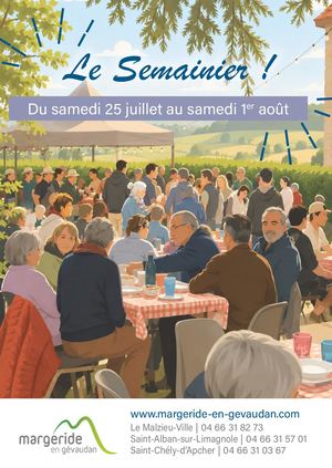 Semainier du 25 juillet au 1er août