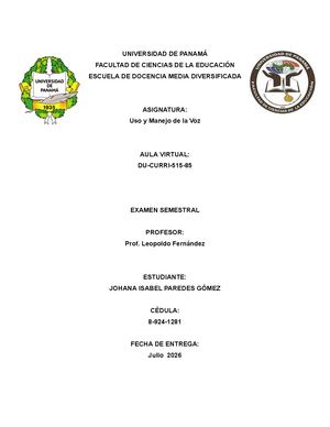 Uso y manejo de la voz