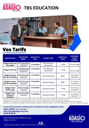 Students Monthly Rates Tbs Education X Adagio