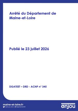 23 Juillet 2026 Arrêté ACNP n° 345