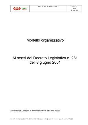 Modello Organizzativo 231 22 05 2026