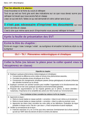 5 Ch1 A1 Cours (Météo Vs Climat)