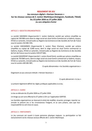 eu Concours Horizon Vacances 972