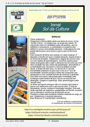 Jornal Sol da Cultura de julho de 2026