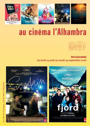 Programme du cinéma l'Alhambra Marseille du lundi 24 août au mardi 29 septembre 2026