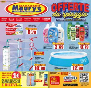 Volantino Maury's Dal 25 Luglio Al 08 Agosto 2026