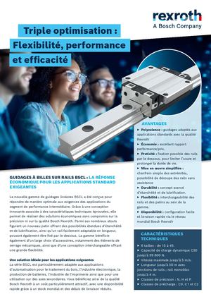 Flyer - GUIDAGES À BILLES SUR RAILS BSCL Bosch Rexroth