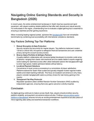 Navigating Online Gaming Standards And Security In Banglaplus Bangladesh