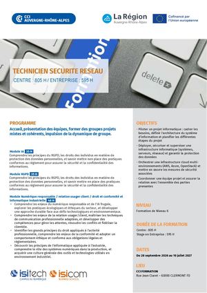 Fiche Formation Technicien Securite Reseau