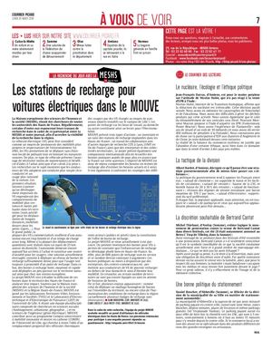 Les stations de recharge pour voiture électrique dans le MOUVE
