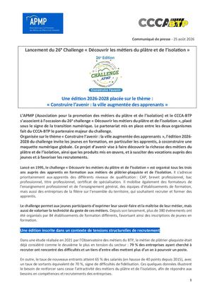 Communiqué de presse CCCA-BTP Apmp Challenge