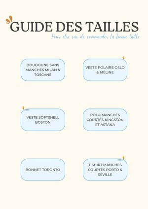 Guide Des Tailles Profesionnel