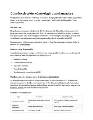 Guia Como Elegir Una Chancadora