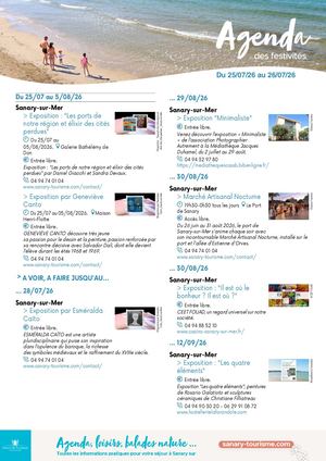 Agenda du week-end 25 & 26 juillet 2026