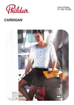 Fiche Phildar 186 8 CARDIGAN