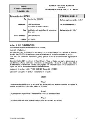 PC 20 Q 0013 M01 - Arrêté