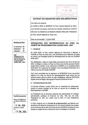 Bureau_2026_juillet_ Designation Representants Parc Comite Programmation Leader