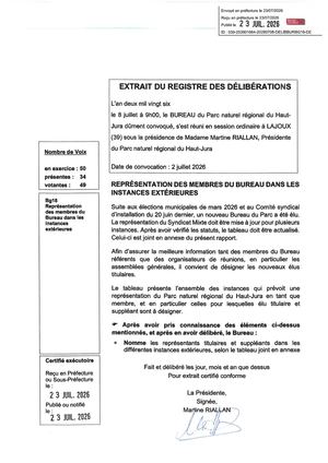 Bureau 2026_juillet_Representation Membres Bureau Instances exterieures
