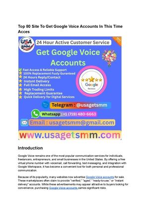 Top 80 Site To Get Google Voice Accounts In This Time Acces