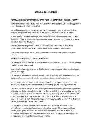 Conditions De Vente 2026