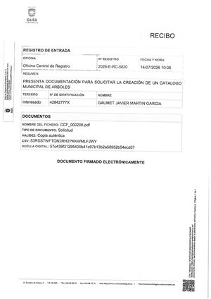 Propuesta para crear un Catálogo Municipal de árboles en Guía