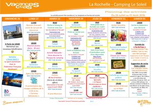 Planning Semaine 31