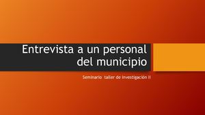 Entrevista Al Señor Callus Jorge Alfredo