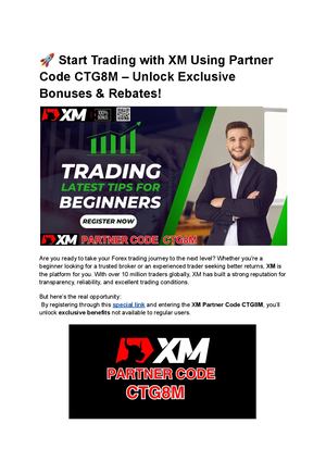 XM Partner Code CTG8M-Sign Up Get Special Offer