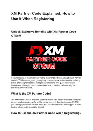 XM Partner Code CTG8M