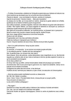 Colloque D'avenir