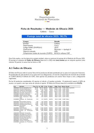 Ficha Eficacia 2025 Caldono, Cauca