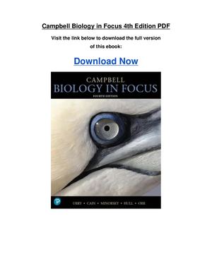 Campbell Biology In Focus 4th Edition Pdf