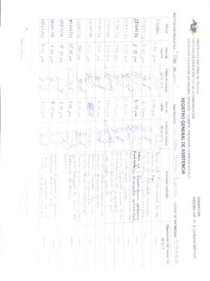 Ficha de asistencias