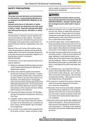 New Holland E215b Electrical Troubleshooting