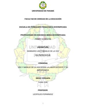 USO Y MANEJO DE LA VOZ DESDE LA LABOR DOCENTE Y SU IMPORTANCIA