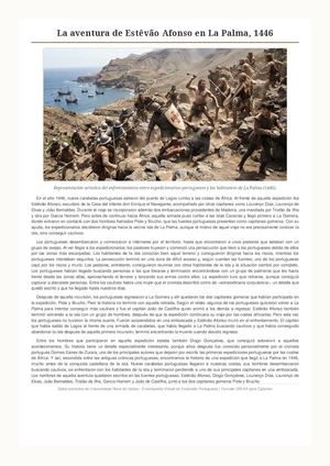 La aventura de Estêvão Afonso en La Palma, 1446