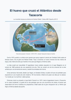 El huevo que cruzó el Atlántico desde Tazacorte.