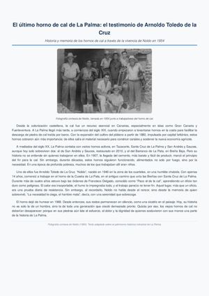 El último horno de cal de La Palma
