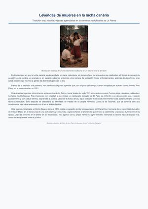 Leyendas de mujeres en la lucha canaria.