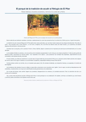 El porqué de la tradición de acudir al Refugio de El Pilar.