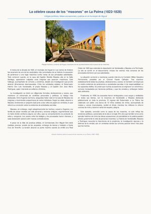 La célebre causa de los “masones” en La Palma