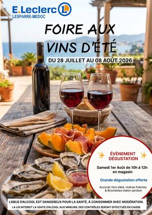 Foire aux vins été 2026 français