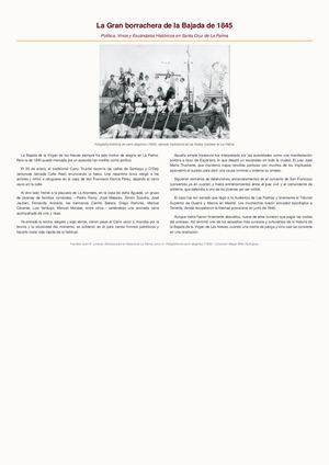 La gran borrachera de la Bajada de 1845.